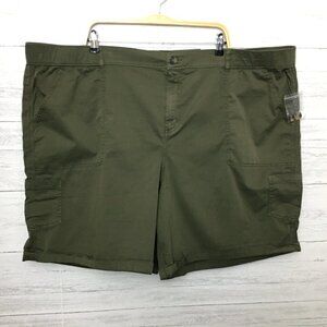 NEW Sonoma Shorts Women's Green Cargo Shorts Ultracomfort Waistband 30W